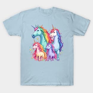 Fantasia Herd - Rainbow Unicorn Family Tee T-Shirt